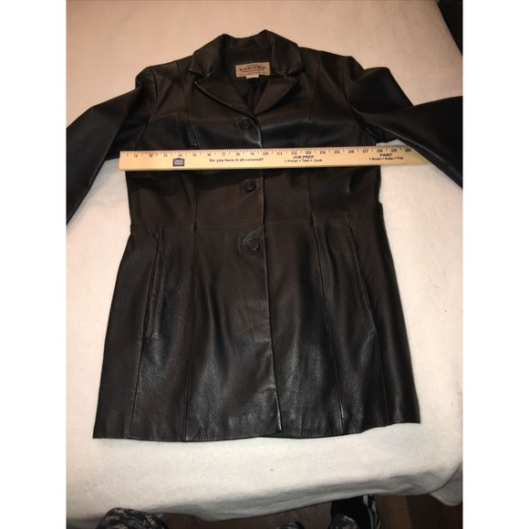 genuine Sonoma jean companies leather coat women’s size small - Picture 7 of 13